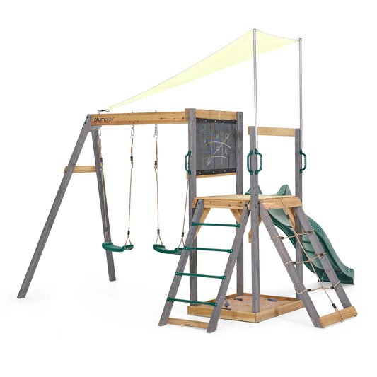 Plum® Siamang® Wooden Climbing Frame with carabiner and adjustable ropes