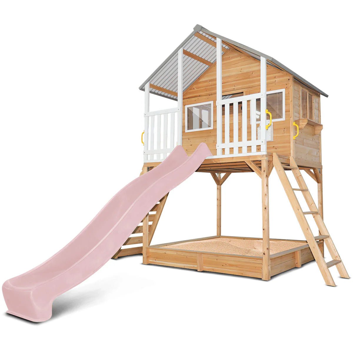 Lifespan Kids Winchester Cubby House with 1.45m Elevation Platform and 3m Slide
