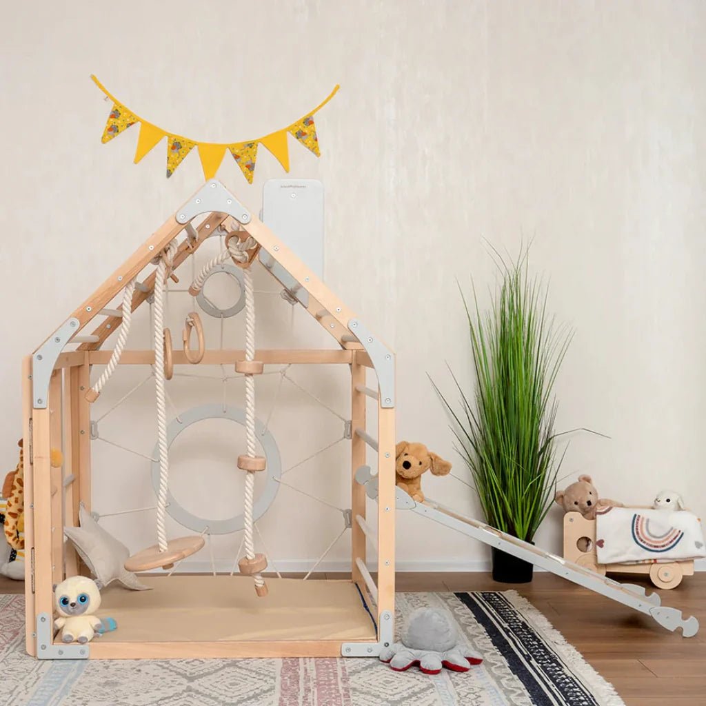 Scandinavian Wooden Climbing Playhouse