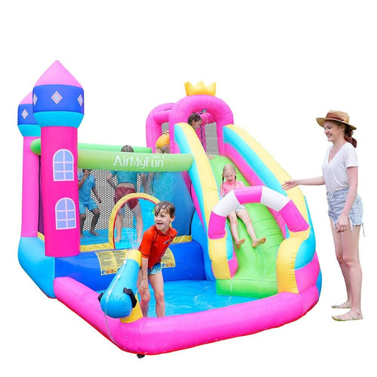 Princess Inflatable Bouncy Castle with Slide and Ball Pit (83002)