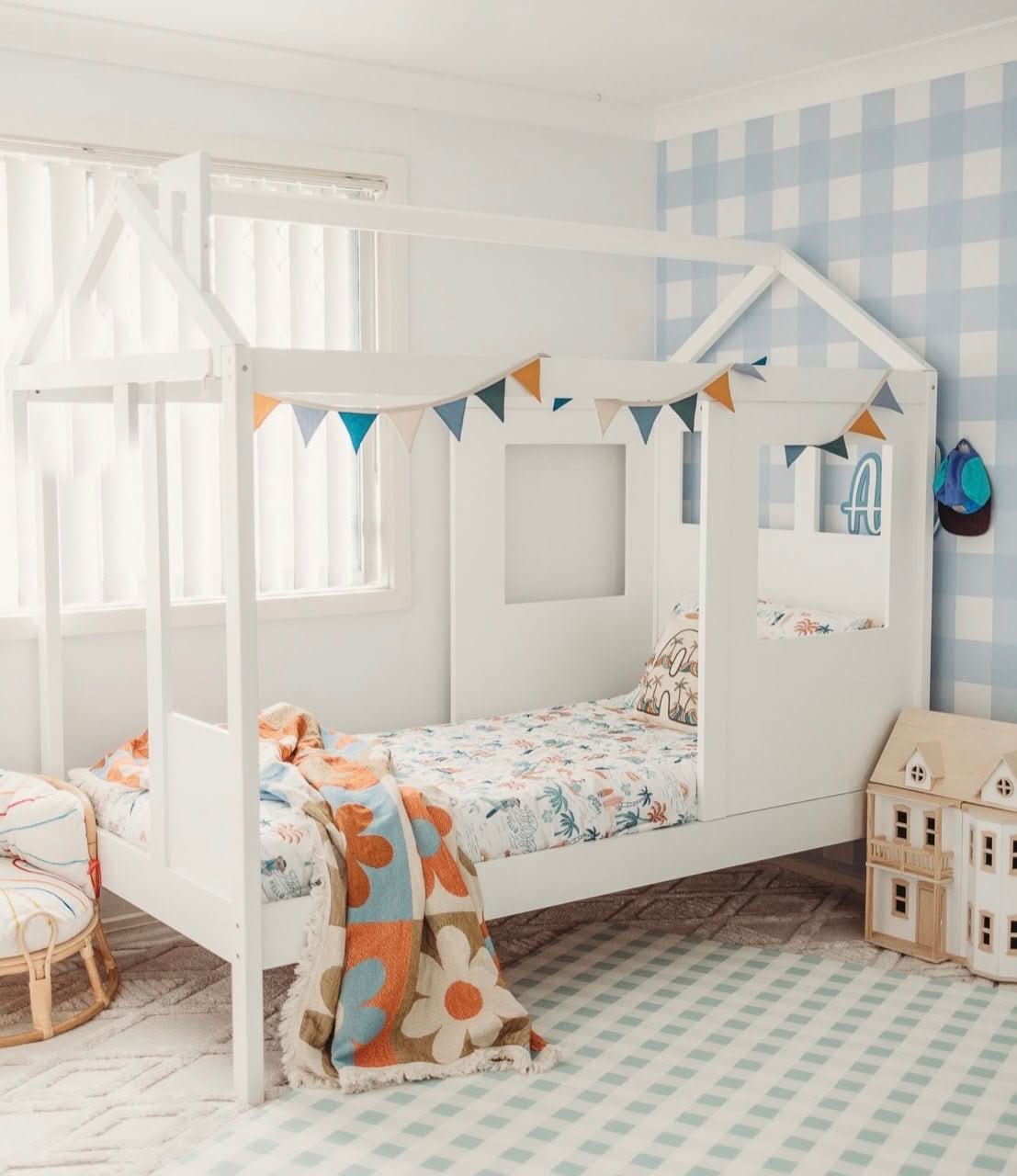 SLEEPY TIME KIDS House Bed with Trundle - King Single