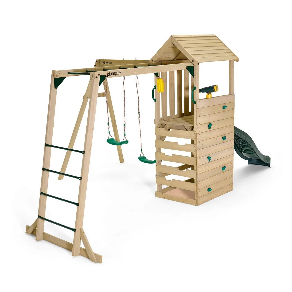 Plum® Lookout Tower Colour Pop Play Centre with Swings & Monkey Bars
