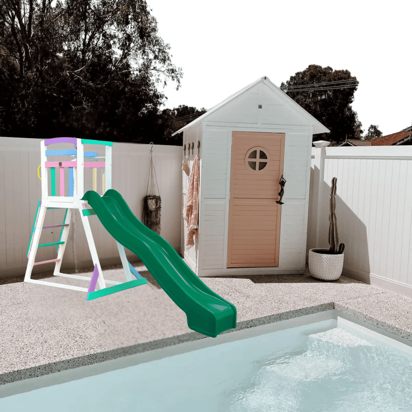 Pool House + Pool Slide Package