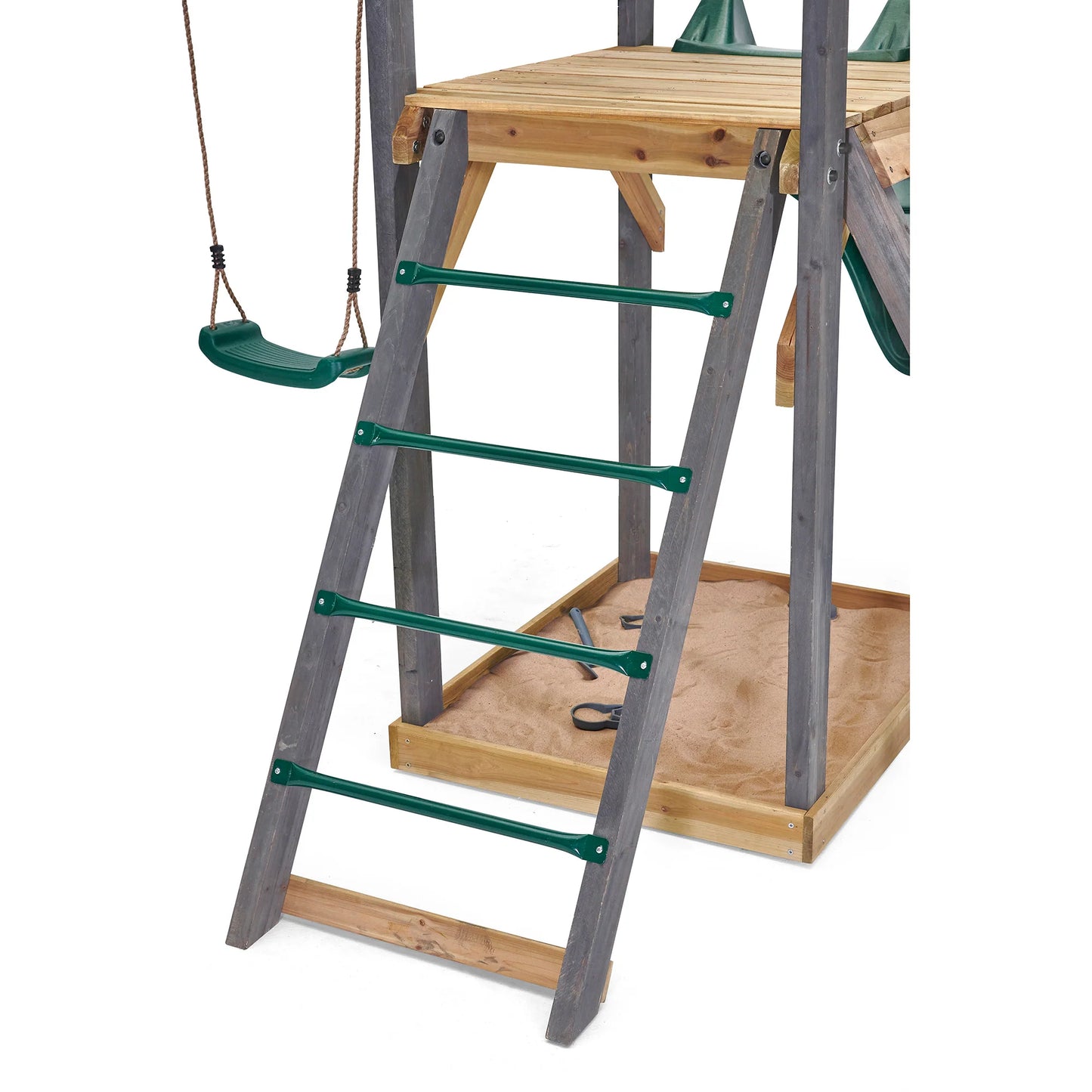 Plum® Siamang® Wooden Climbing Frame with carabiner  and adjustable  ropes