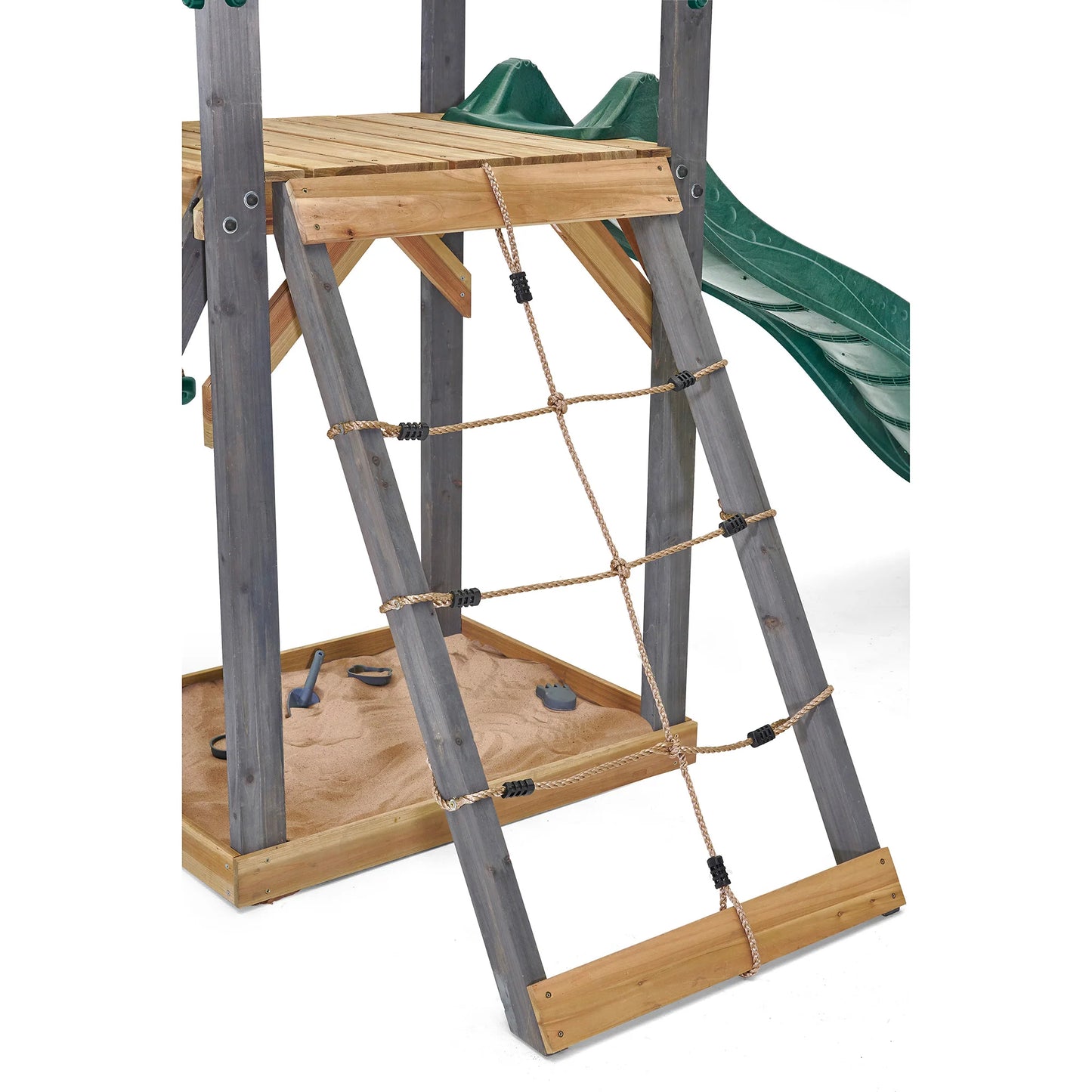 Plum® Siamang® Wooden Climbing Frame with carabiner  and adjustable  ropes