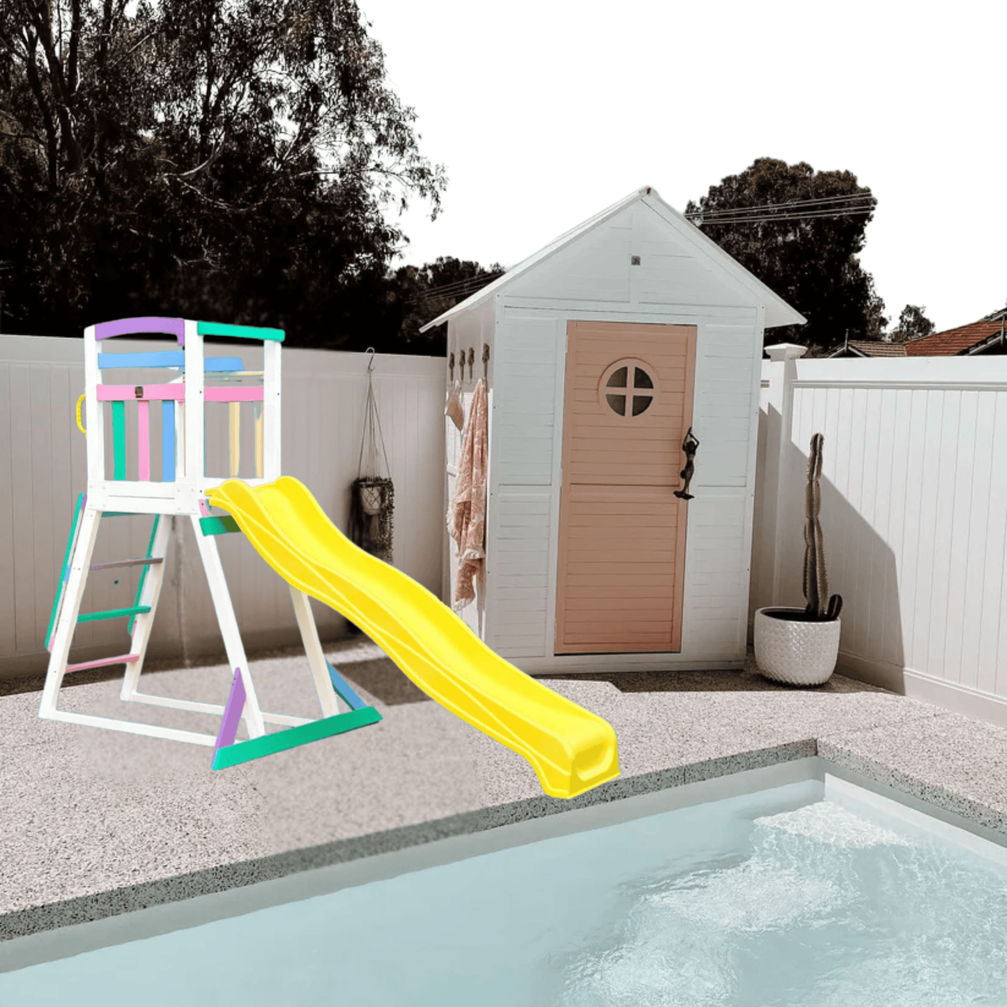 Pool House + Pool Slide Package