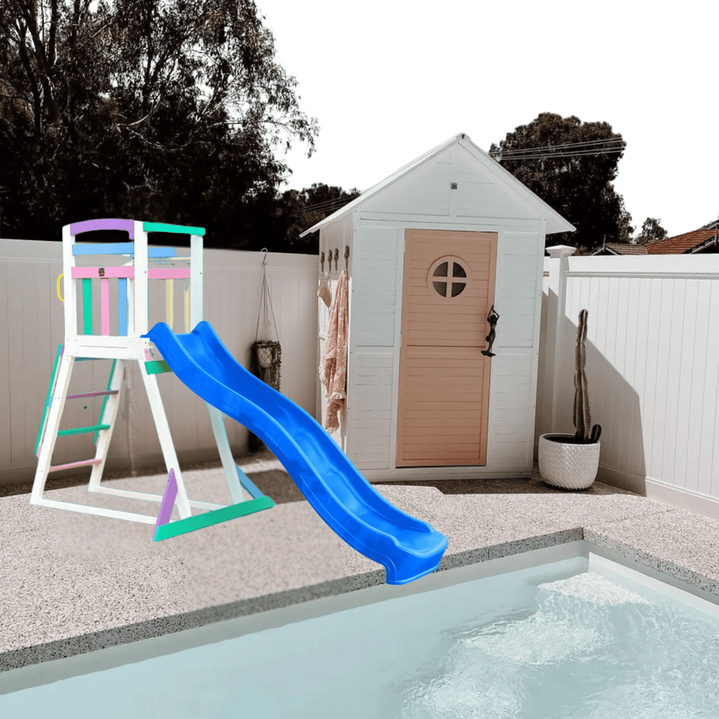 Pool House + Pool Slide Package