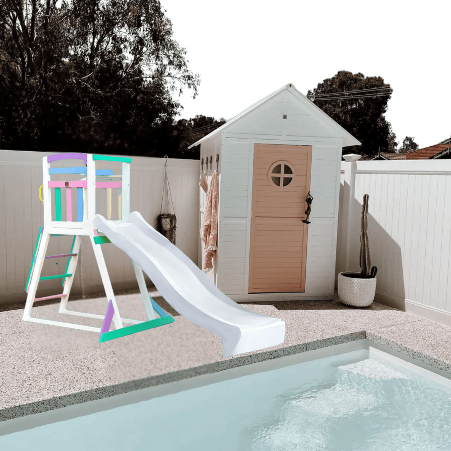 Pool House + Pool Slide Package