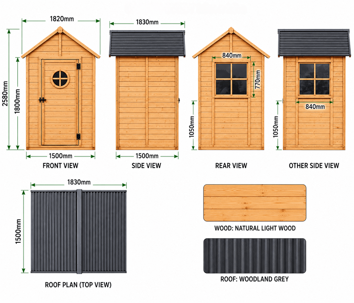 Pool Beach Change House Storage Shed ONLY