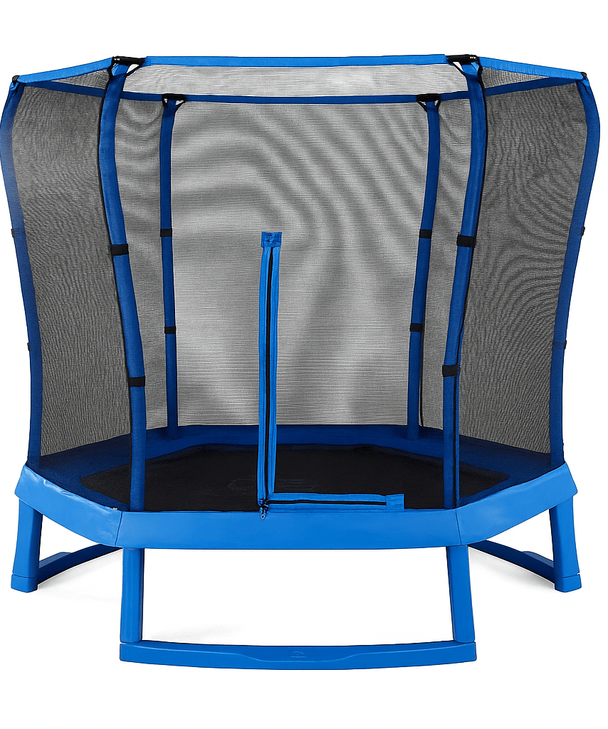 Plum 7ft Junior Jumper Trampoline with Springsafe® Enclosure - Pink & Blue  – Ages 3–7