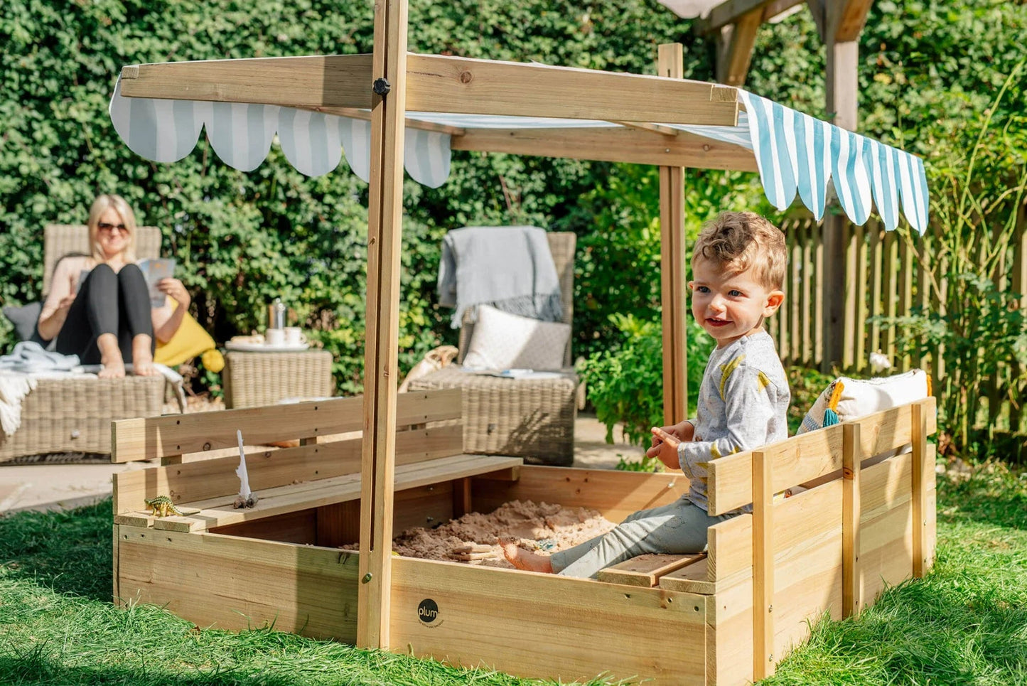 Plum® Sandpit with Canopy