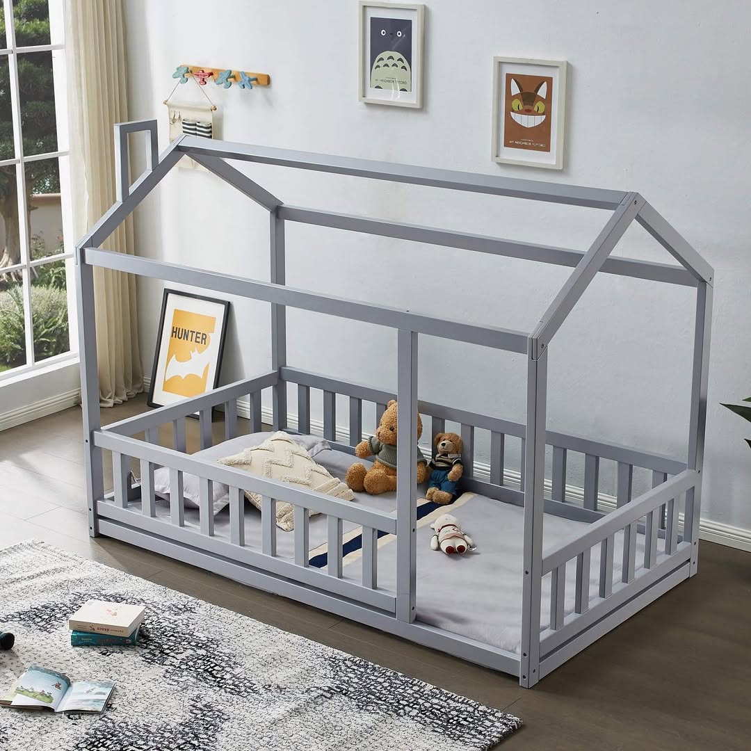 SLEEPY TIME KIDS House Bed - King Single WHITE