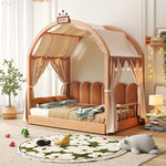 LAYBY SLEEPY TIME KIDS Canopy Floor Bed with Tent Queen Size PREORDER