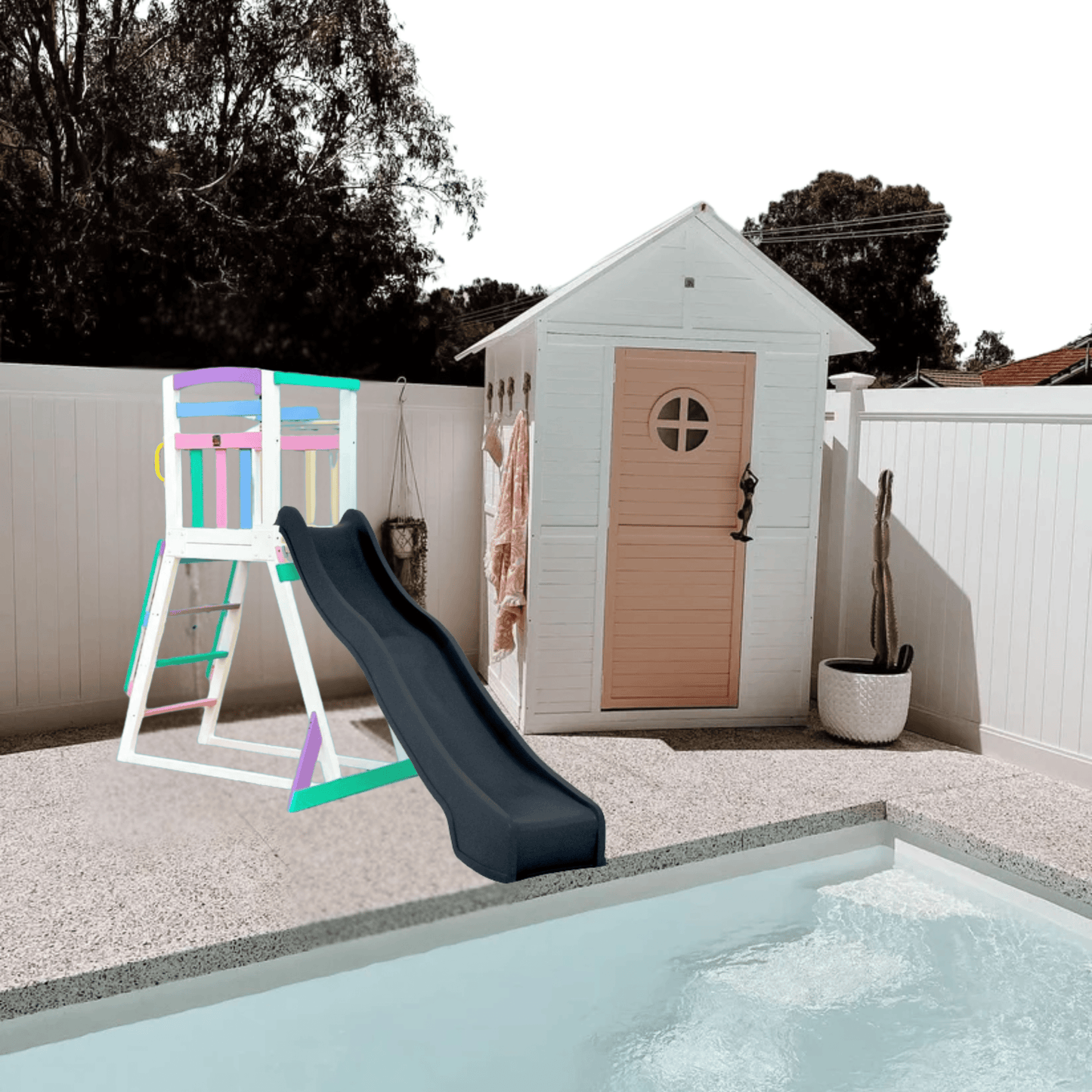 Pool House + Pool Slide Package