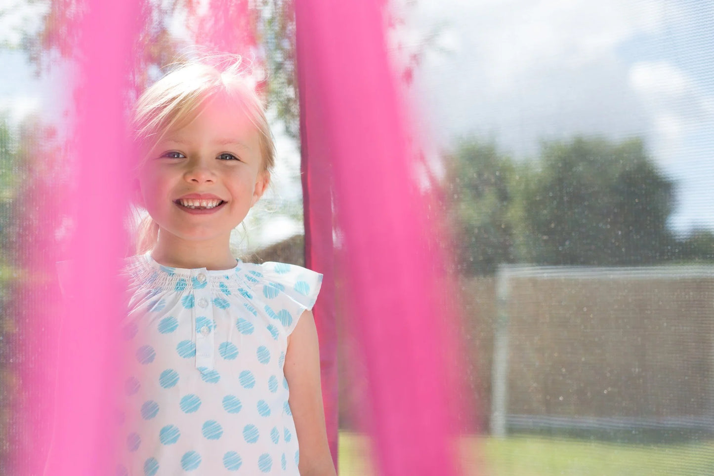 Plum® 6ft Junior Trampoline and Enclosure (Blue & Pink)