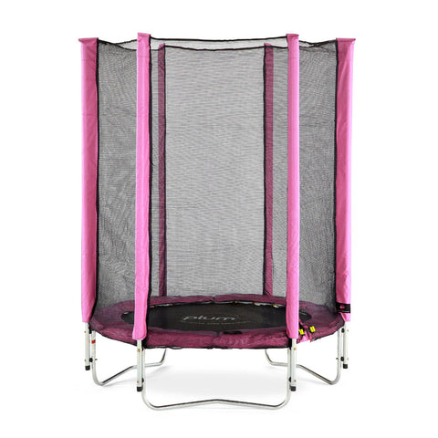 Plum 4ft Junior Springsafe Trampoline & Enclosure - Pink