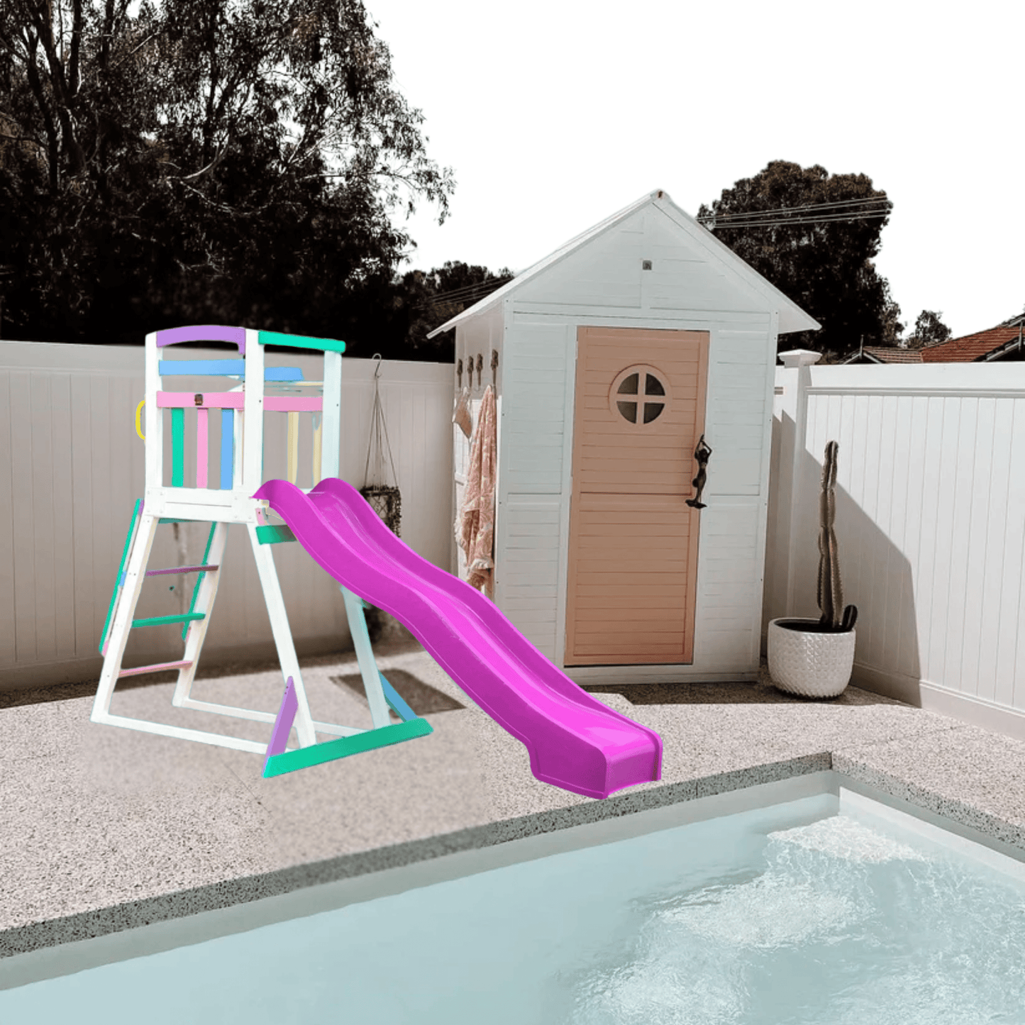 Pool House + Pool Slide Package
