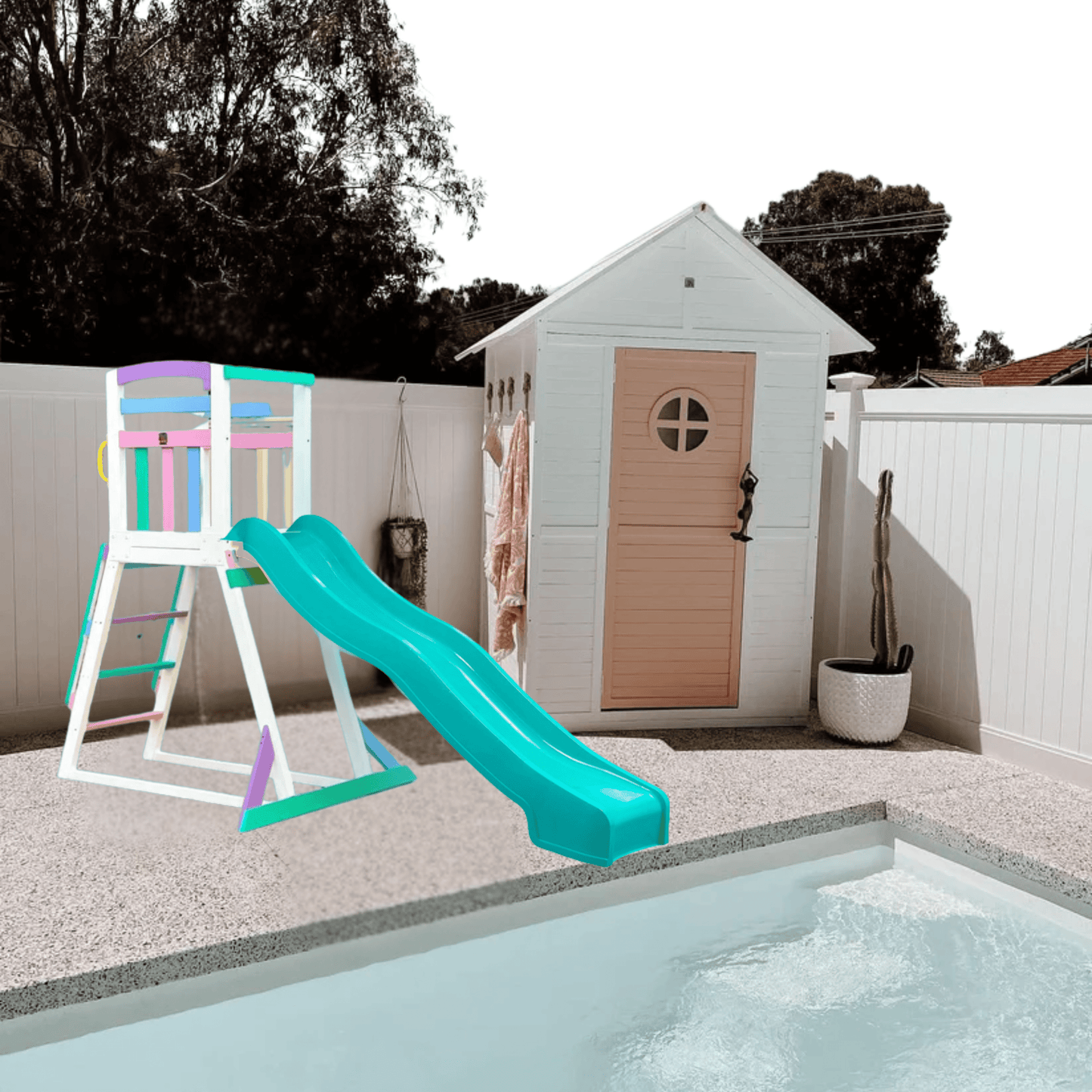 Pool House + Pool Slide Package