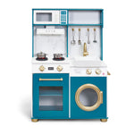 Bakehouse Traditional Wooden Kitchen with Fridge – Oxford Blue