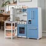 Penne Pantry Wooden Corner Kitchen with Fridge – Berry Blue