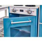 Penne Pantry Wooden Corner Kitchen with Fridge – Berry Blue