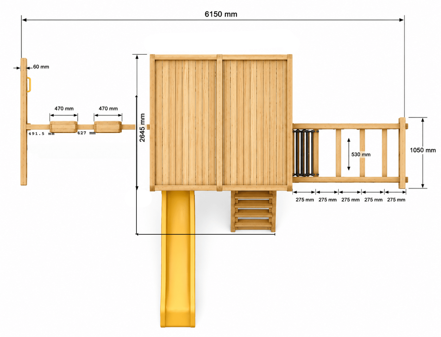 Caboodle Shack with Mud Kitchen & Swing Set