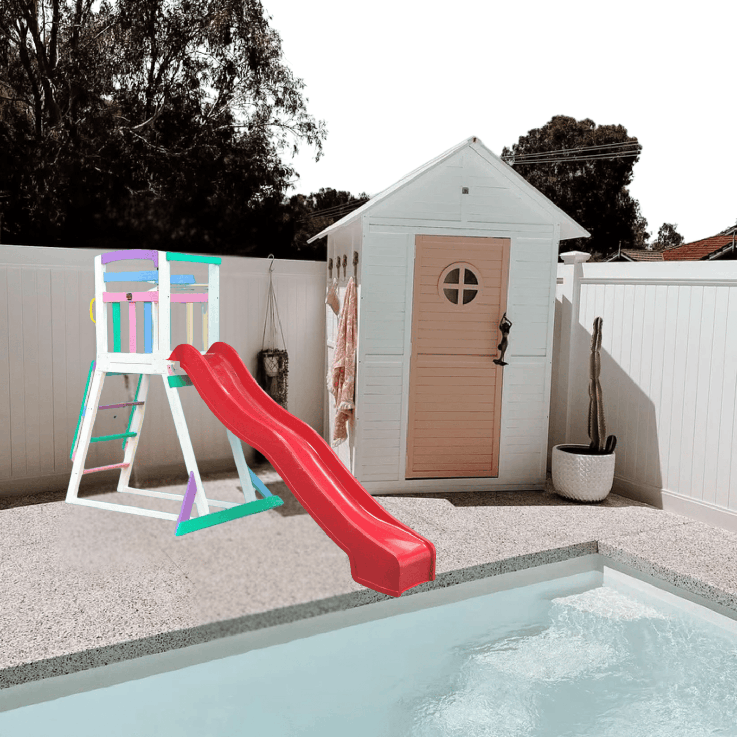 Pool House + Pool Slide Package