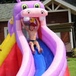 Purple Hippo Bouncy Castle (63100) LOW STOCK