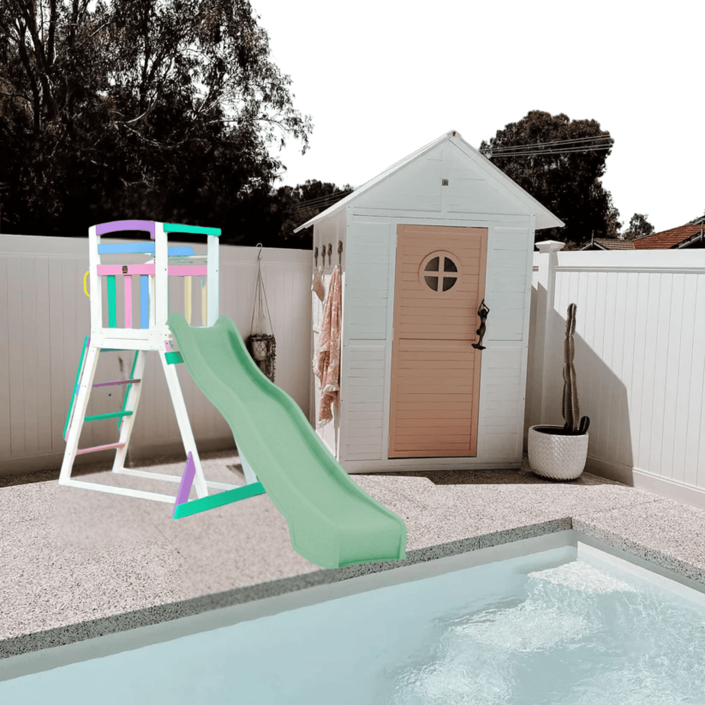 Pool House + Pool Slide Package