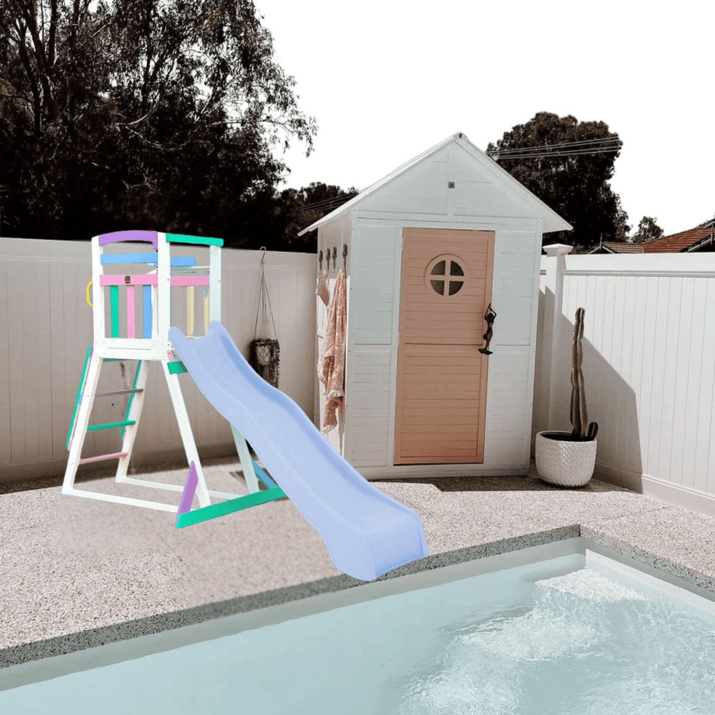Pool House + Pool Slide Package