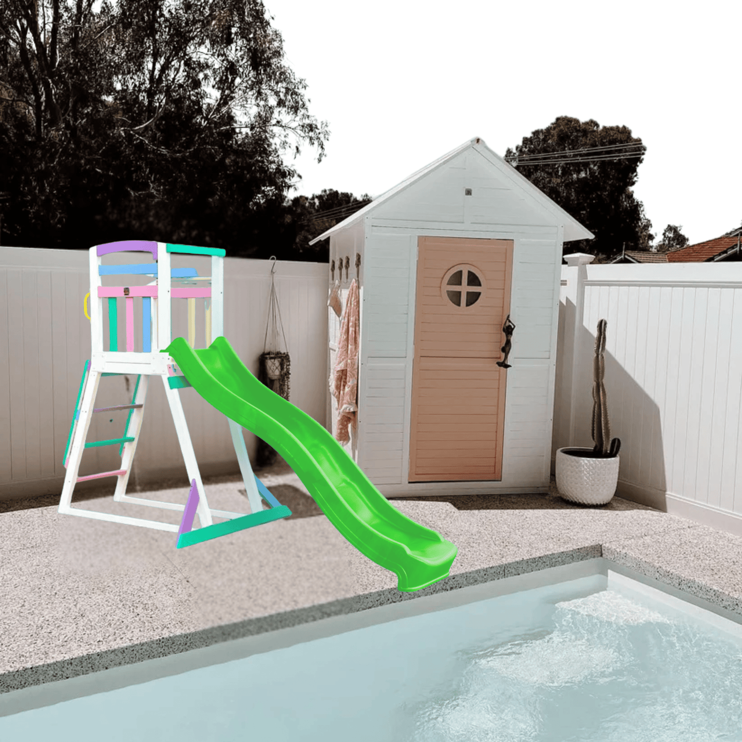 Pool House + Pool Slide Package