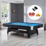 ActiveGo BreakShot 8ft High Speed Velvet Cloth Pool and Billiards Table with Ball Return, Solid Legs, 3-IN-1 Top for Table Tennis, full table Table Tennis and Pool  Pool Cues, Balls and Accessories Included