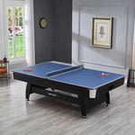 ActiveGo BreakShot 8ft High Speed Velvet Cloth Pool and Billiards Table with Ball Return, Solid Legs, 3-IN-1 Top for Table Tennis, full table Table Tennis and Pool  Pool Cues, Balls and Accessories Included