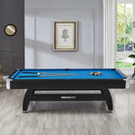 ActiveGo BreakShot 8ft High Speed Velvet Cloth Pool and Billiards Table with Ball Return, Solid Legs, 3-IN-1 Top for Table Tennis, full table Table Tennis and Pool  Pool Cues, Balls and Accessories Included