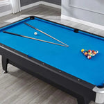 ActiveGo BreakShot 8ft High Speed Velvet Cloth Pool and Billiards Table with Ball Return, Solid Legs, 3-IN-1 Top for Table Tennis, full table Table Tennis and Pool  Pool Cues, Balls and Accessories Included