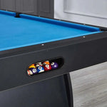 ActiveGo BreakShot 8ft High Speed Velvet Cloth Pool and Billiards Table with Ball Return, Solid Legs, 3-IN-1 Top for Table Tennis, full table Table Tennis and Pool  Pool Cues, Balls and Accessories Included