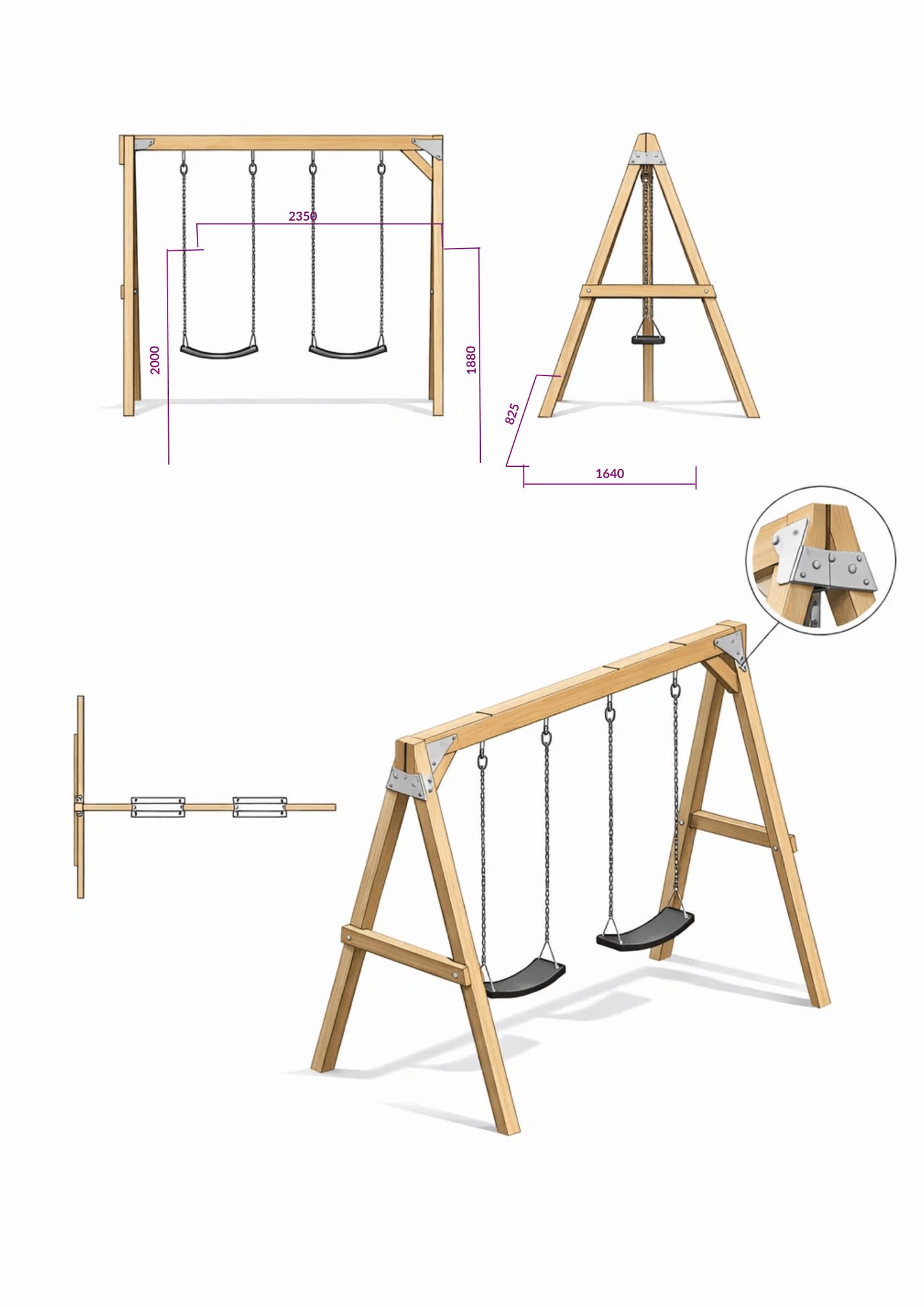 Caboodle Shack with Mud Kitchen & Swing Set