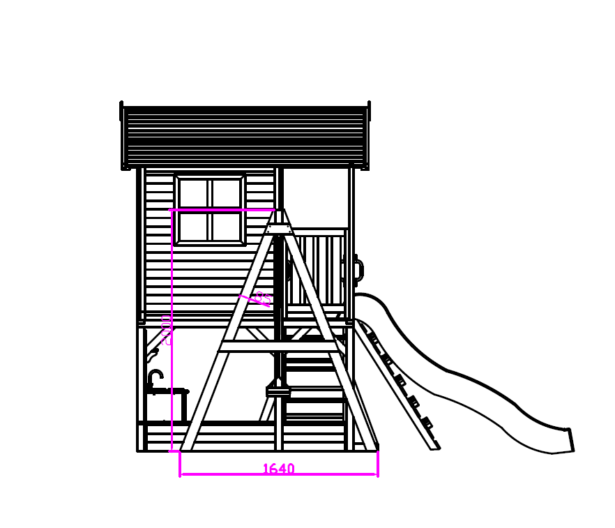 Caboodle Shack with Mud Kitchen, Monkey Bars & Swing Set