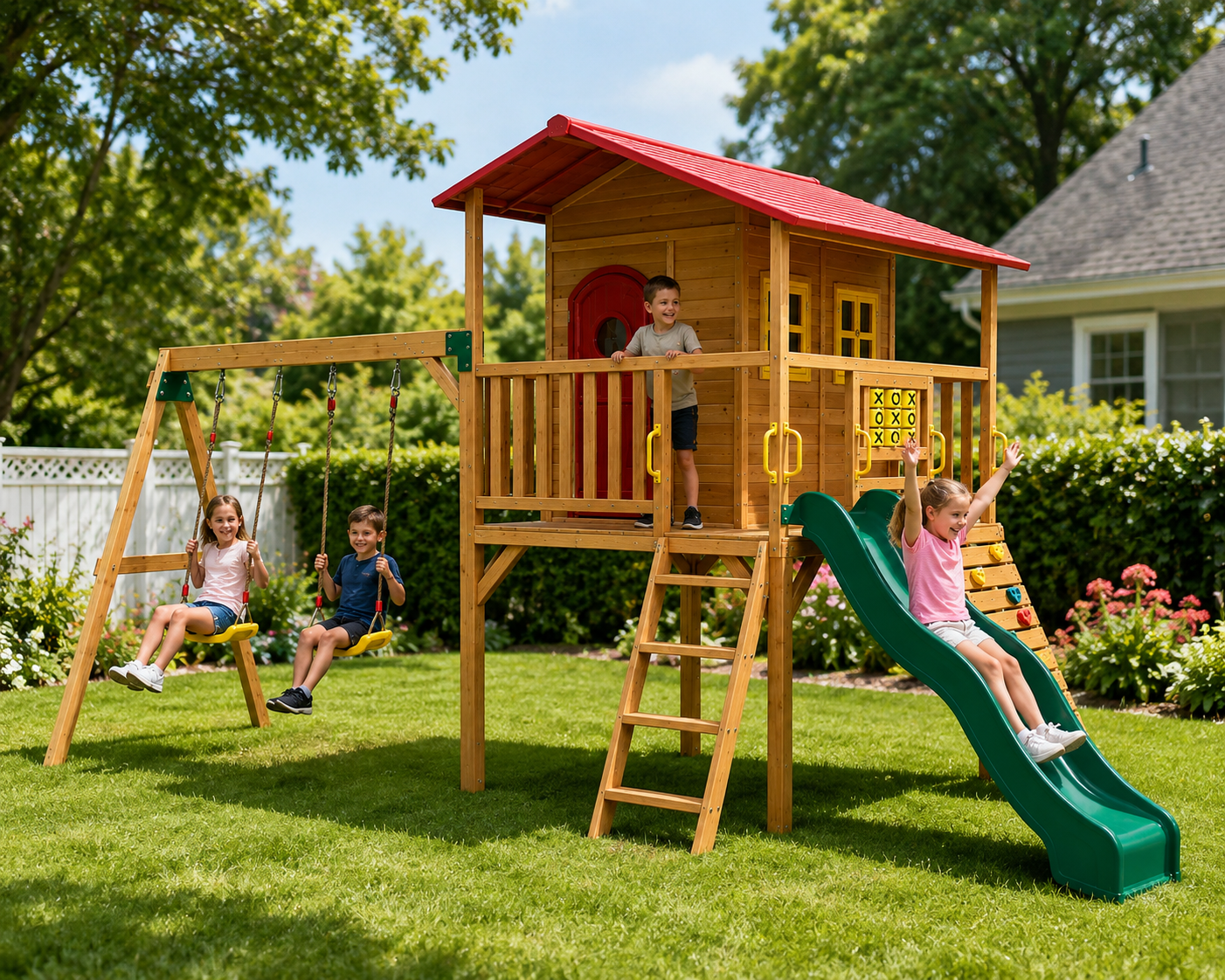 Sweet Shack with Swing Set