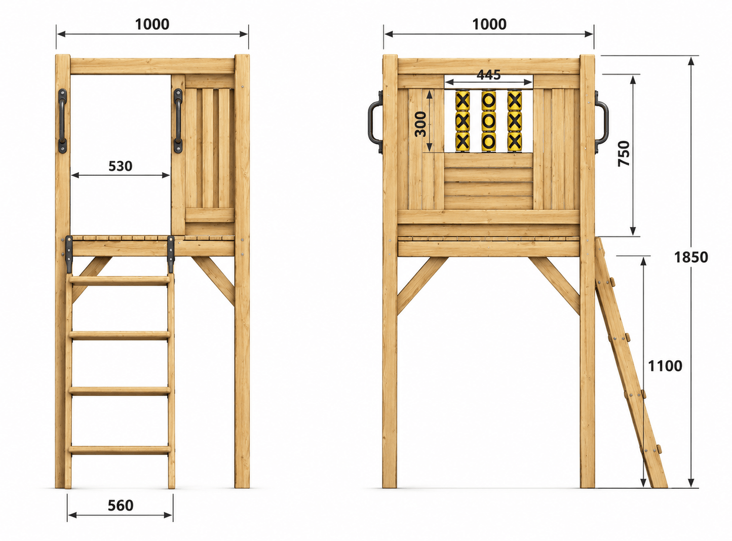 Jolly Shack Cubby House with Mud Kitchen & Swing Set