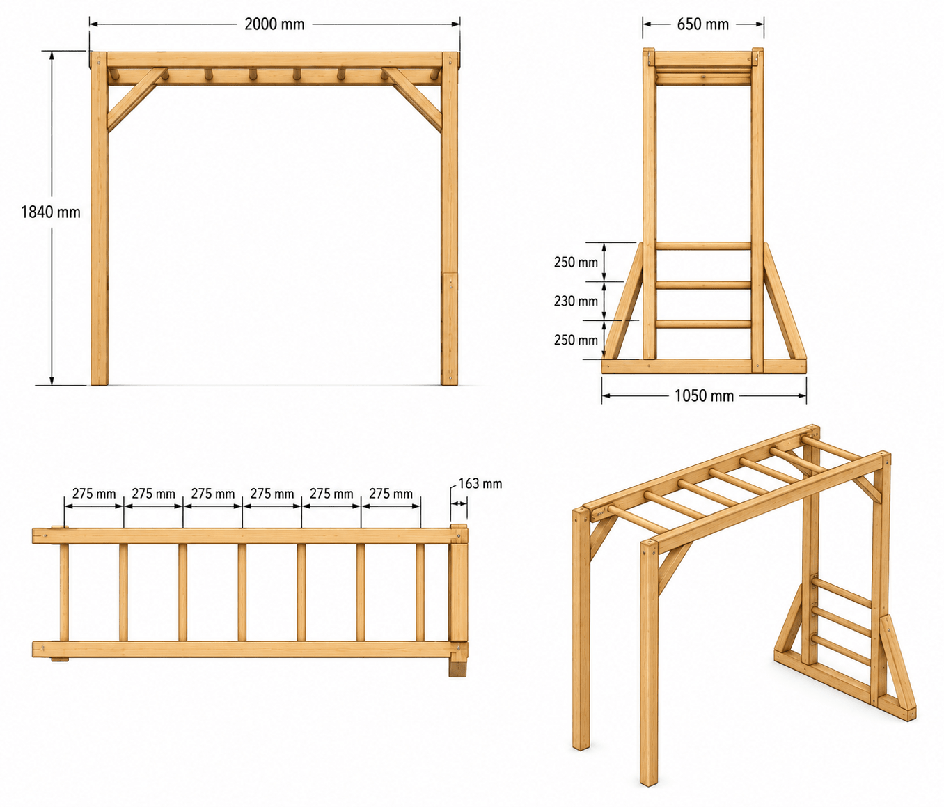 Caboodle Shack with Mud Kitchen & Monkey Bars