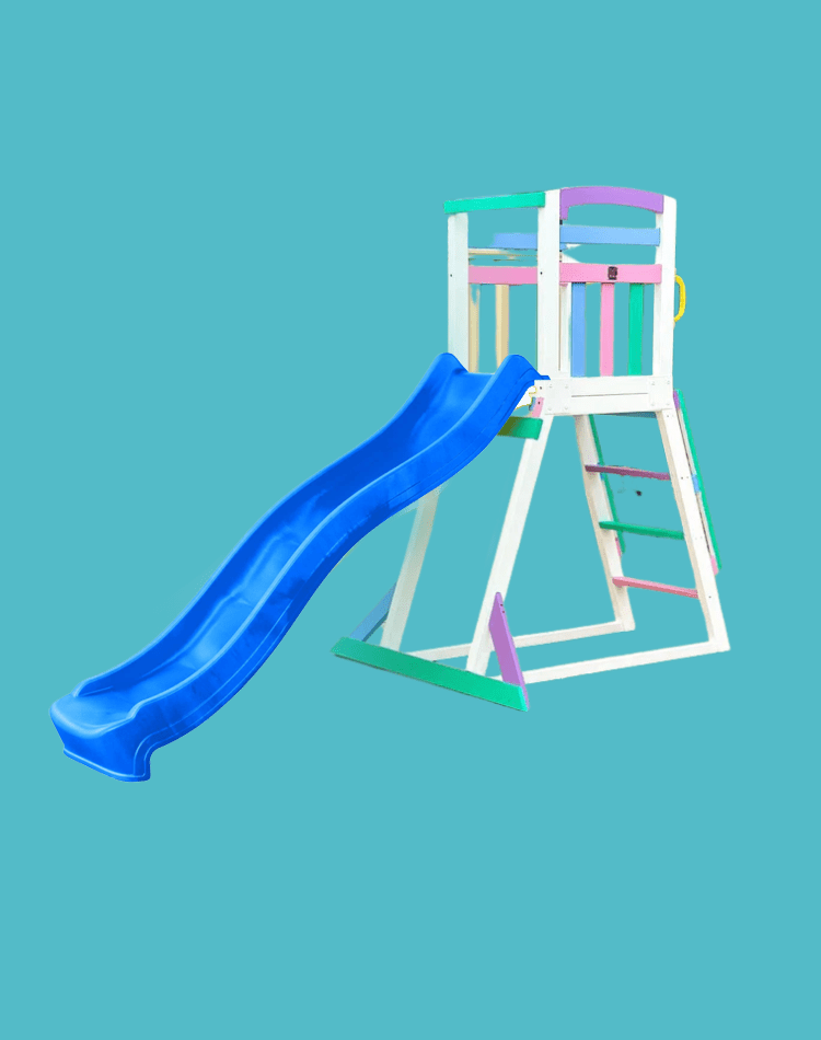 Pool Slide 2.2m with Wooden Frame - Choose your colour slide