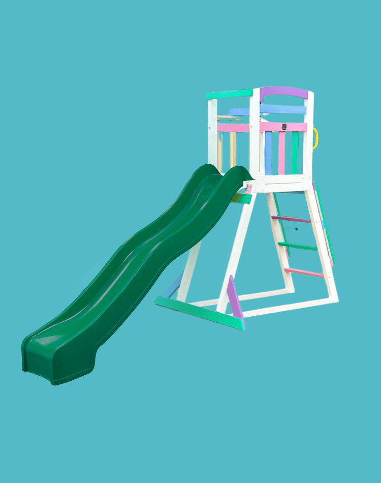 Pool Slide 2.2m with Wooden Frame - Choose your colour slide