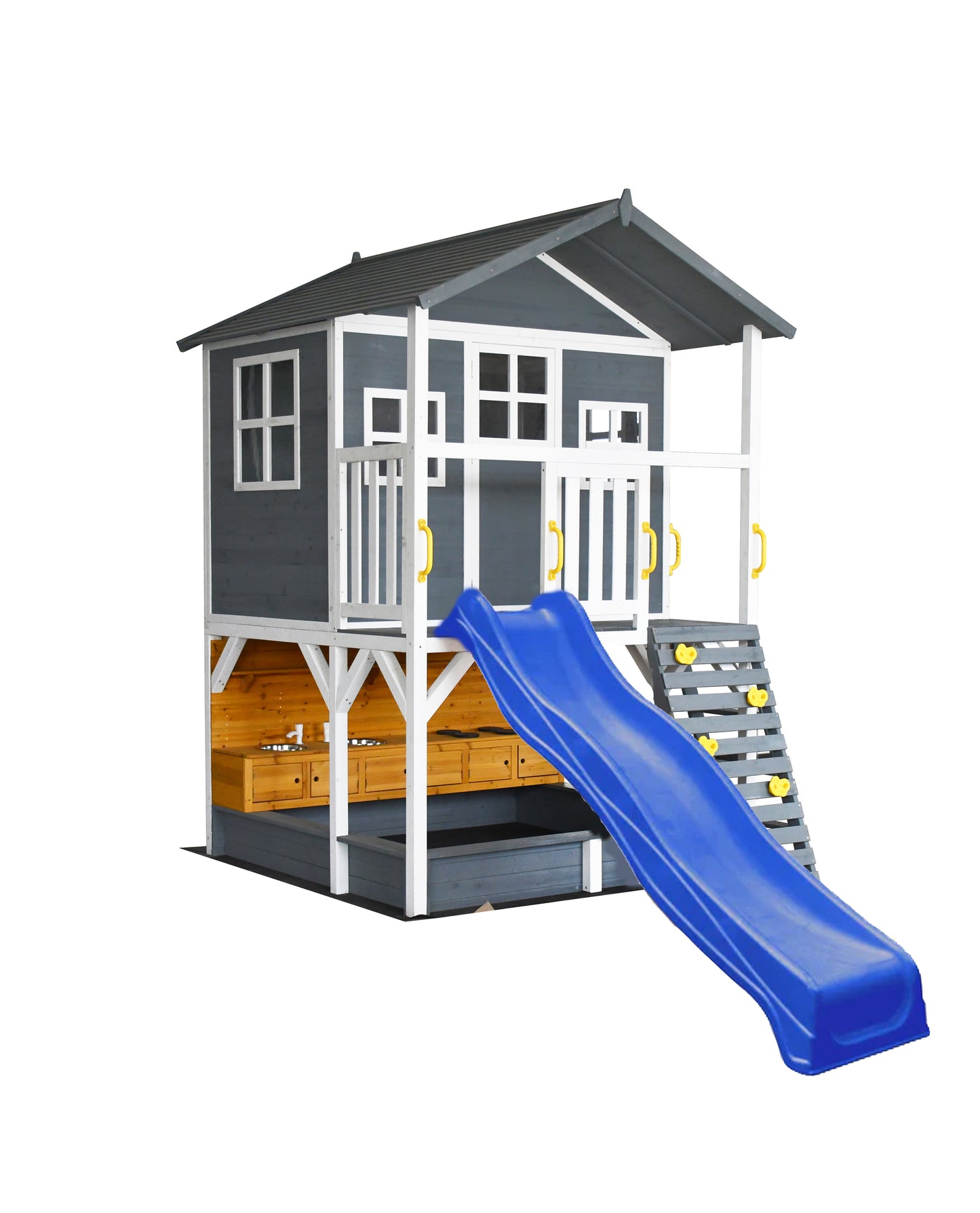 Caboodle Shack with Mud Kitchen, Monkey Bars & Swing Set