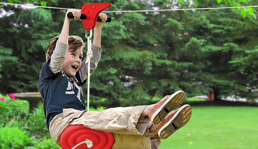 Lifespan Kids Woomera Flying Fox + Red Monkey Swing