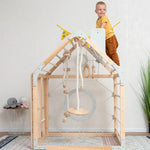 Scandinavian Wooden Climbing Playhouse