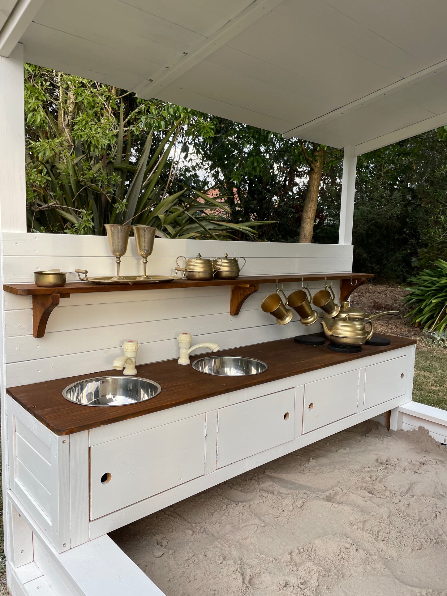 Jolly Shack Cubby House with Mud Kitchen & Swing Set