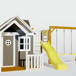 Jolly Shack Cubby House with Slide & Swing Set - PREORDER