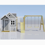 Jolly Shack Cubby House with Slide & Swing Set - PREORDER