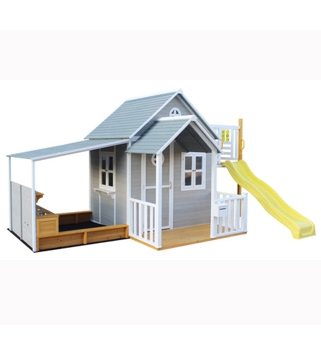 Jolly Shack Cubby House with Mud Kitchen & Swing Set - PREORDER